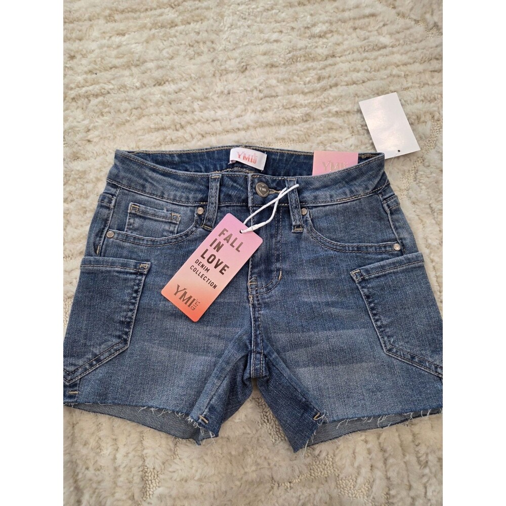 YMI GIRL "Jean" SHORTS FOR GIRLS SIZE 7 Brand New With Tags B3